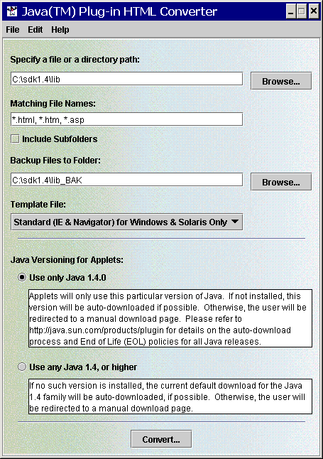 sample converter window